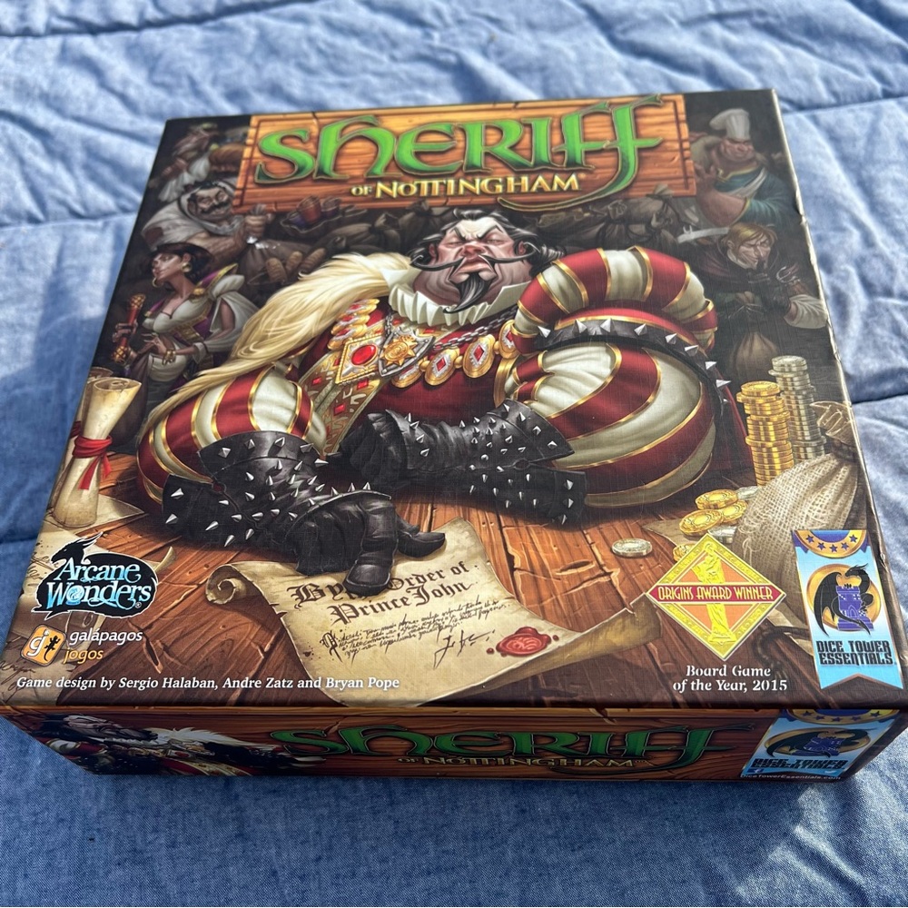 Arcane Wonders Sheriff Of Nottingham Board Game Complete With All Pieces